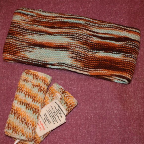 💥 Merino Marbled Brown/Blue Unisex Scarf - Picture 3 of 6